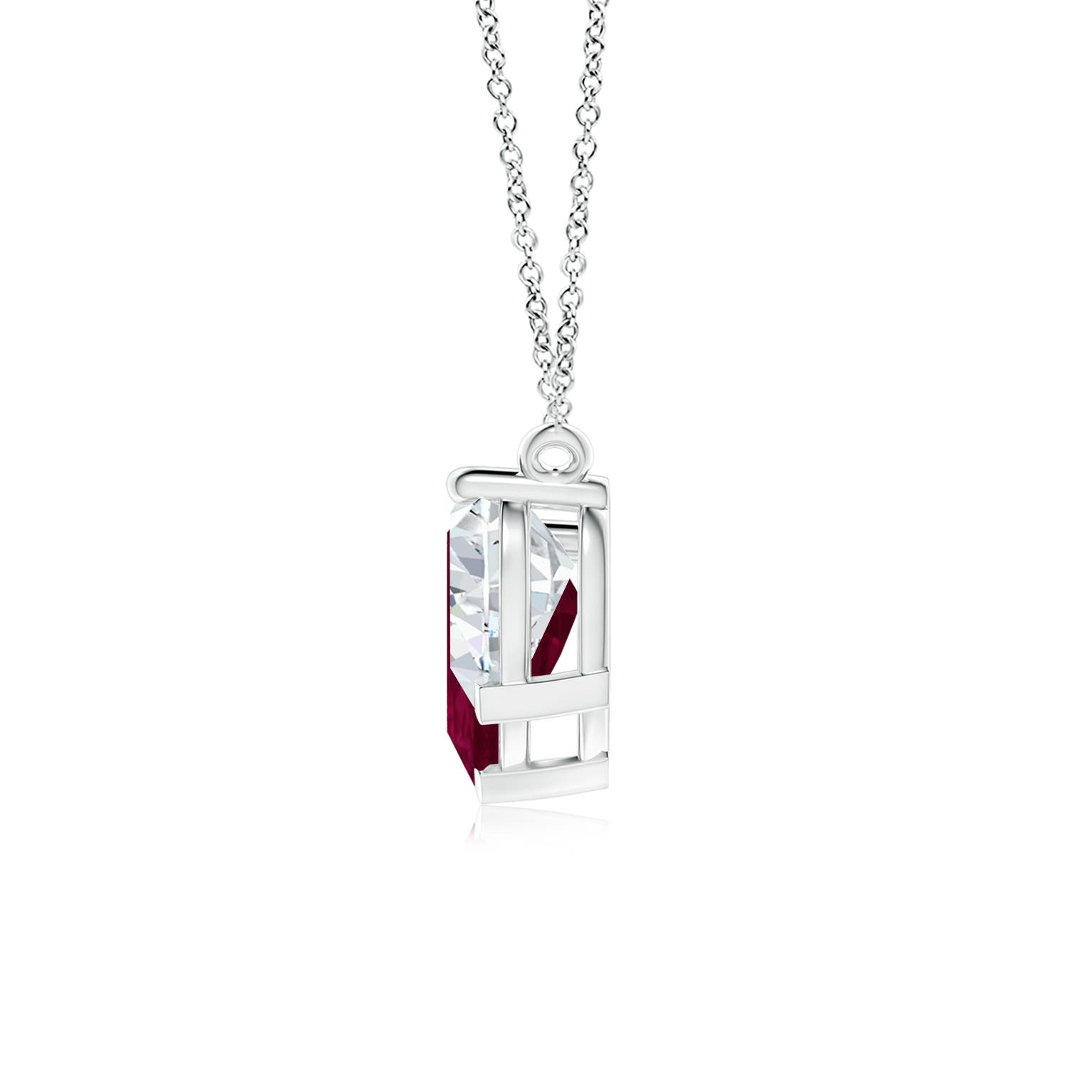 A - Ruby / 5.1 CT / 18 KT White Gold