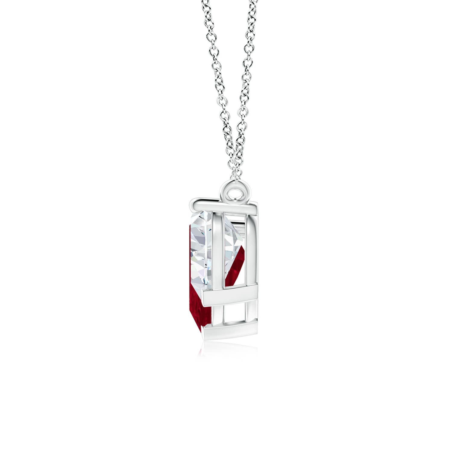 AA - Ruby / 5.1 CT / 18 KT White Gold