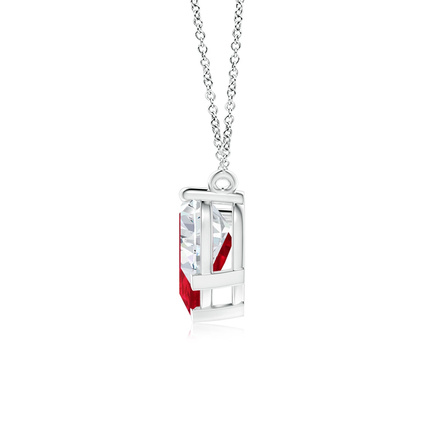 AAA - Ruby / 5.1 CT / 14 KT White Gold