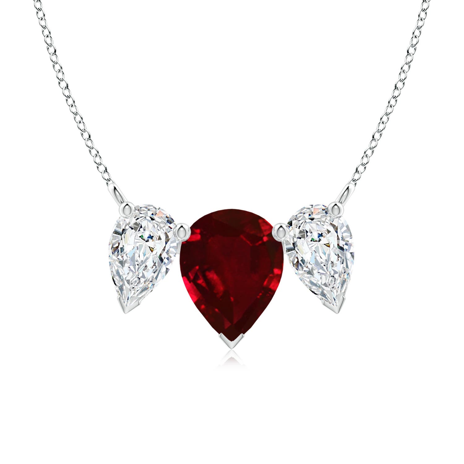 AAAA - Ruby / 5.1 CT / 18 KT White Gold