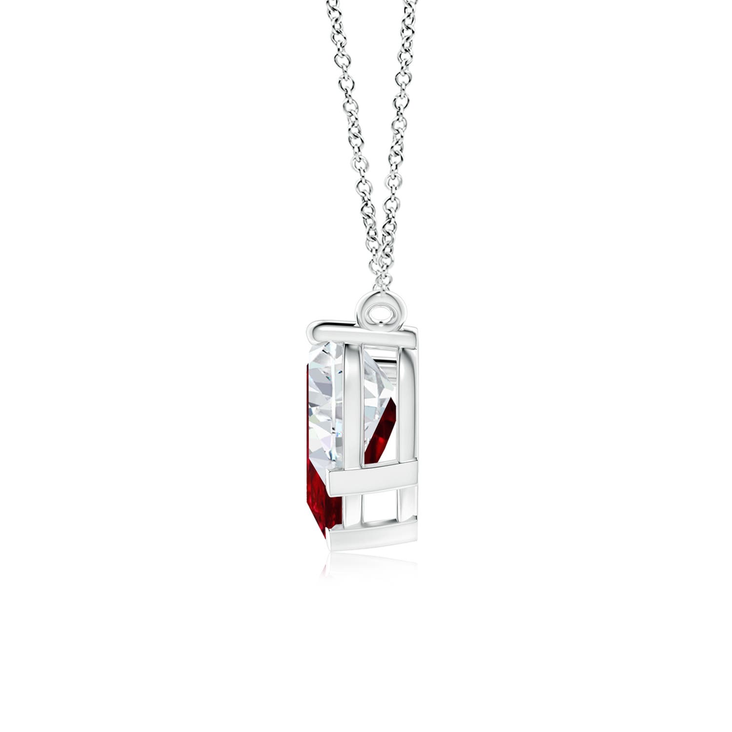 AAAA - Ruby / 5.1 CT / 18 KT White Gold