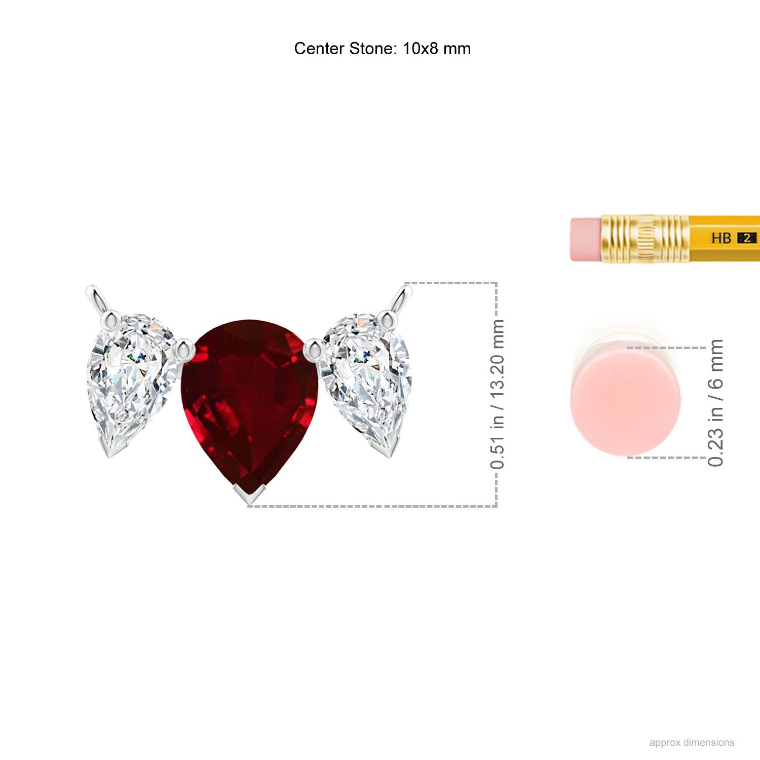 AAAA - Ruby / 5.1 CT / 18 KT White Gold