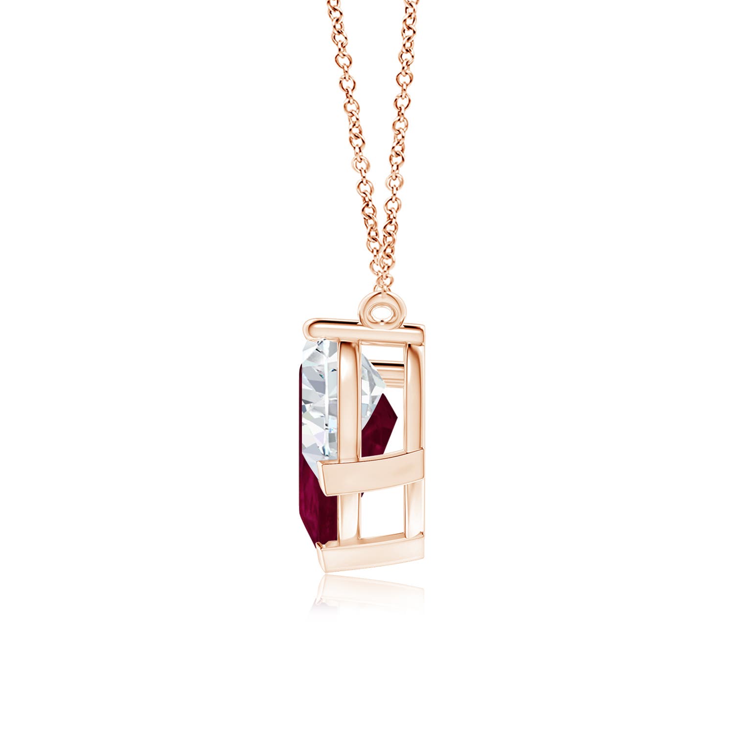 A - Ruby / 8 CT / 18 KT Rose Gold