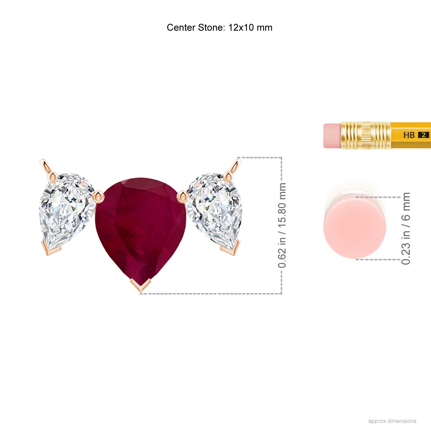 A - Ruby / 8 CT / 18 KT Rose Gold