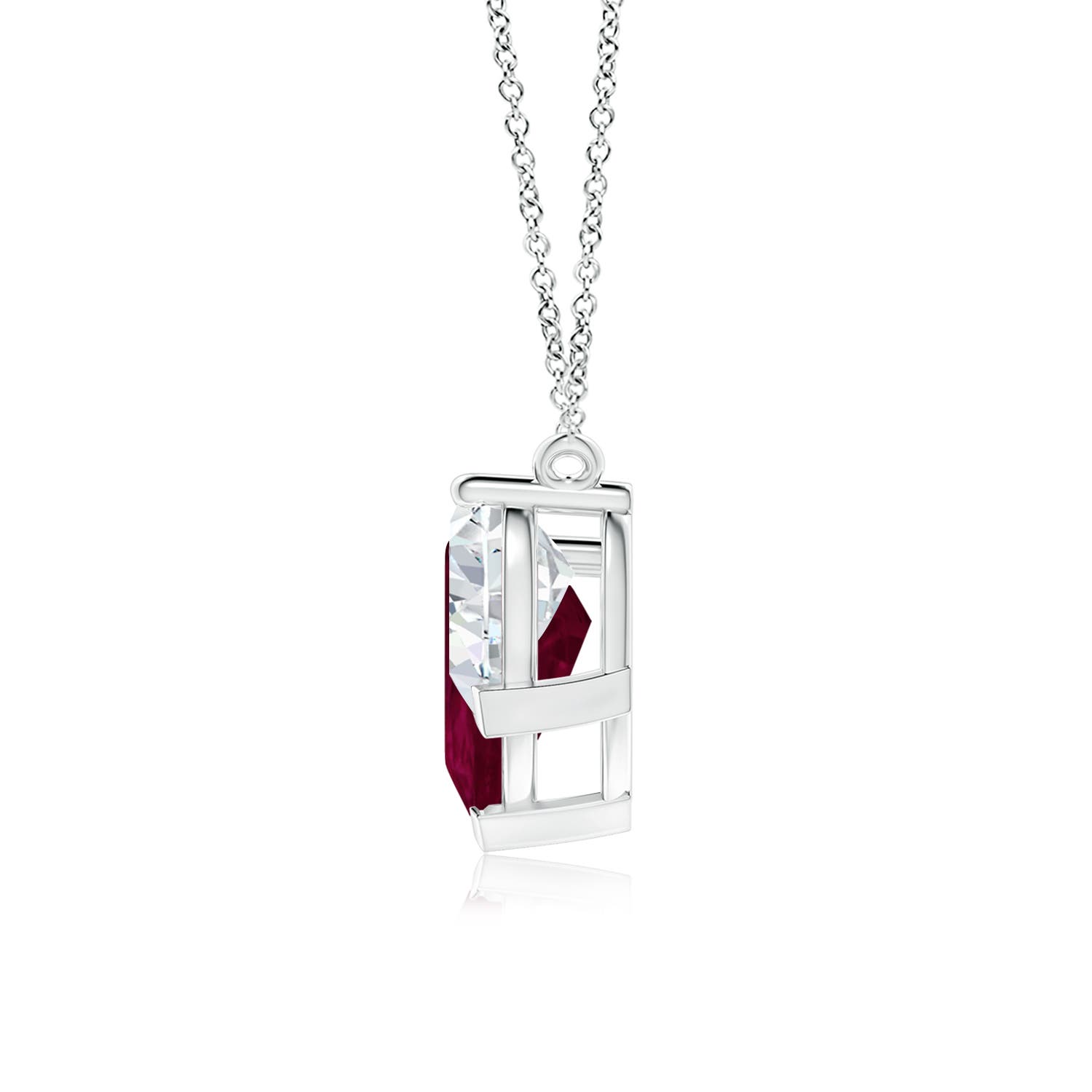 A - Ruby / 8 CT / 18 KT White Gold