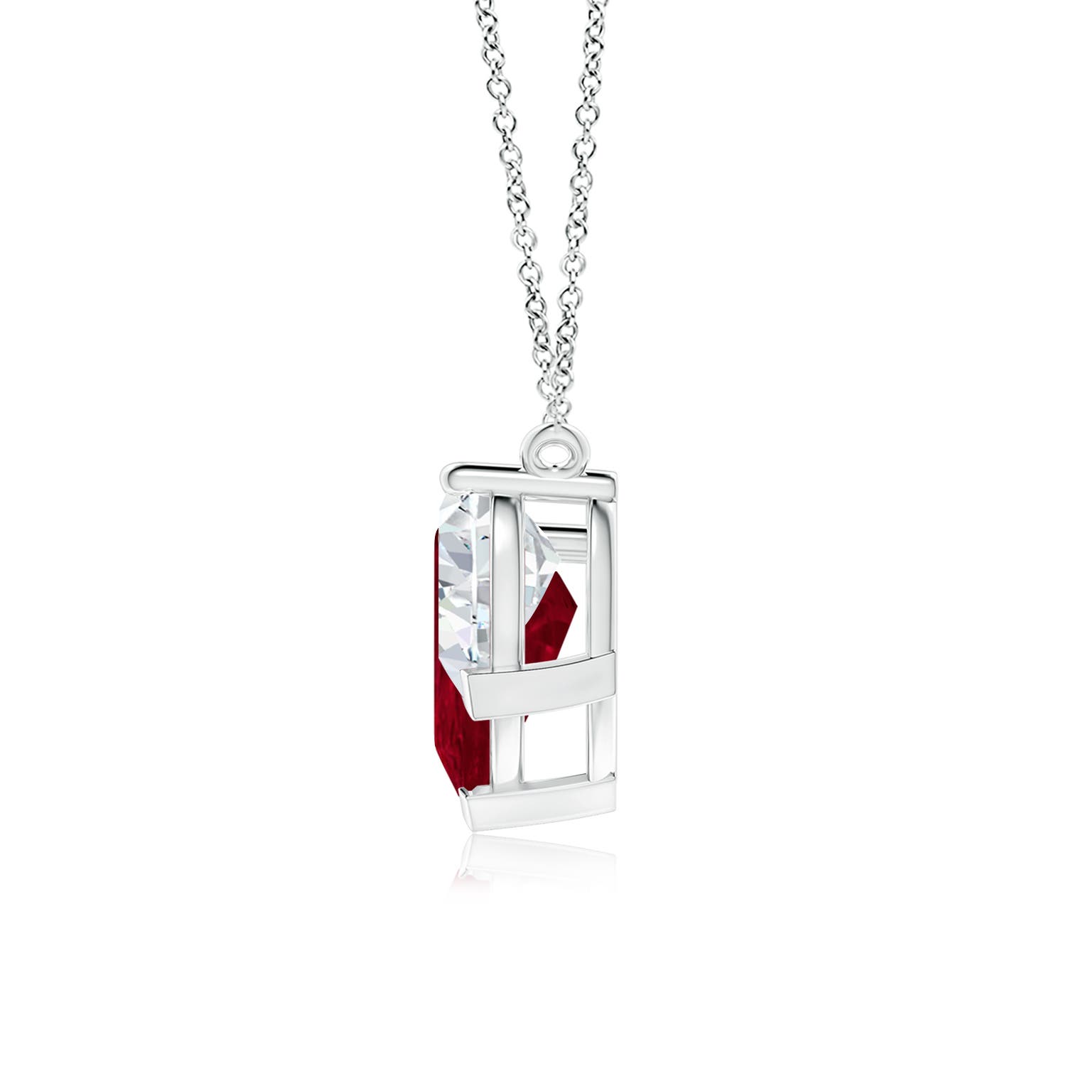 AA - Ruby / 8 CT / 18 KT White Gold