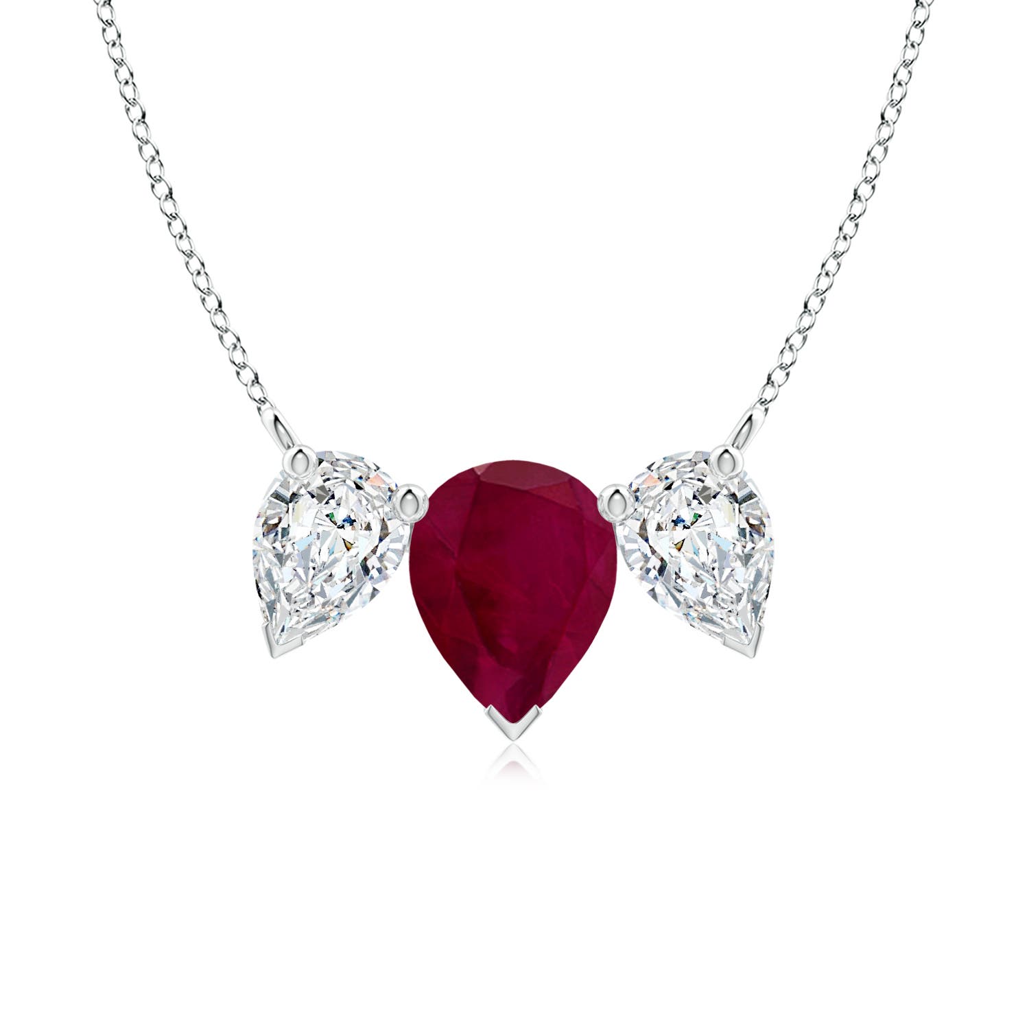 A - Ruby / 3.32 CT / 18 KT White Gold