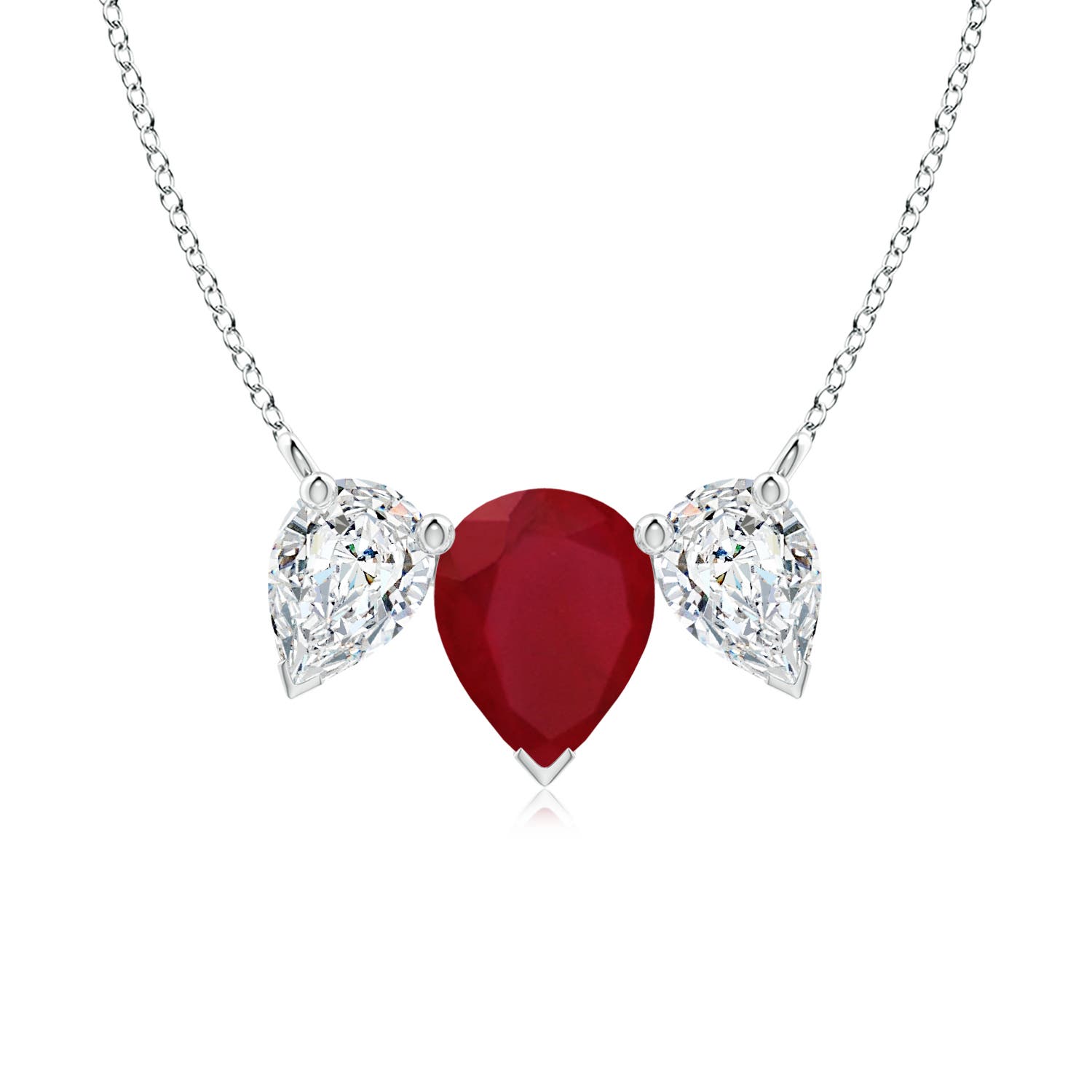 AA - Ruby / 3.32 CT / 18 KT White Gold