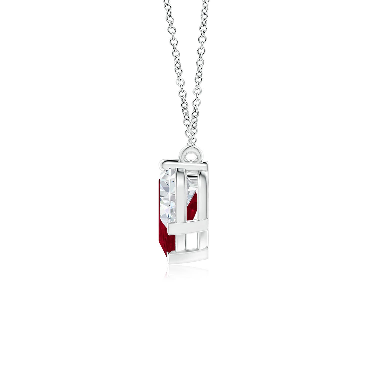 AA - Ruby / 3.32 CT / 18 KT White Gold