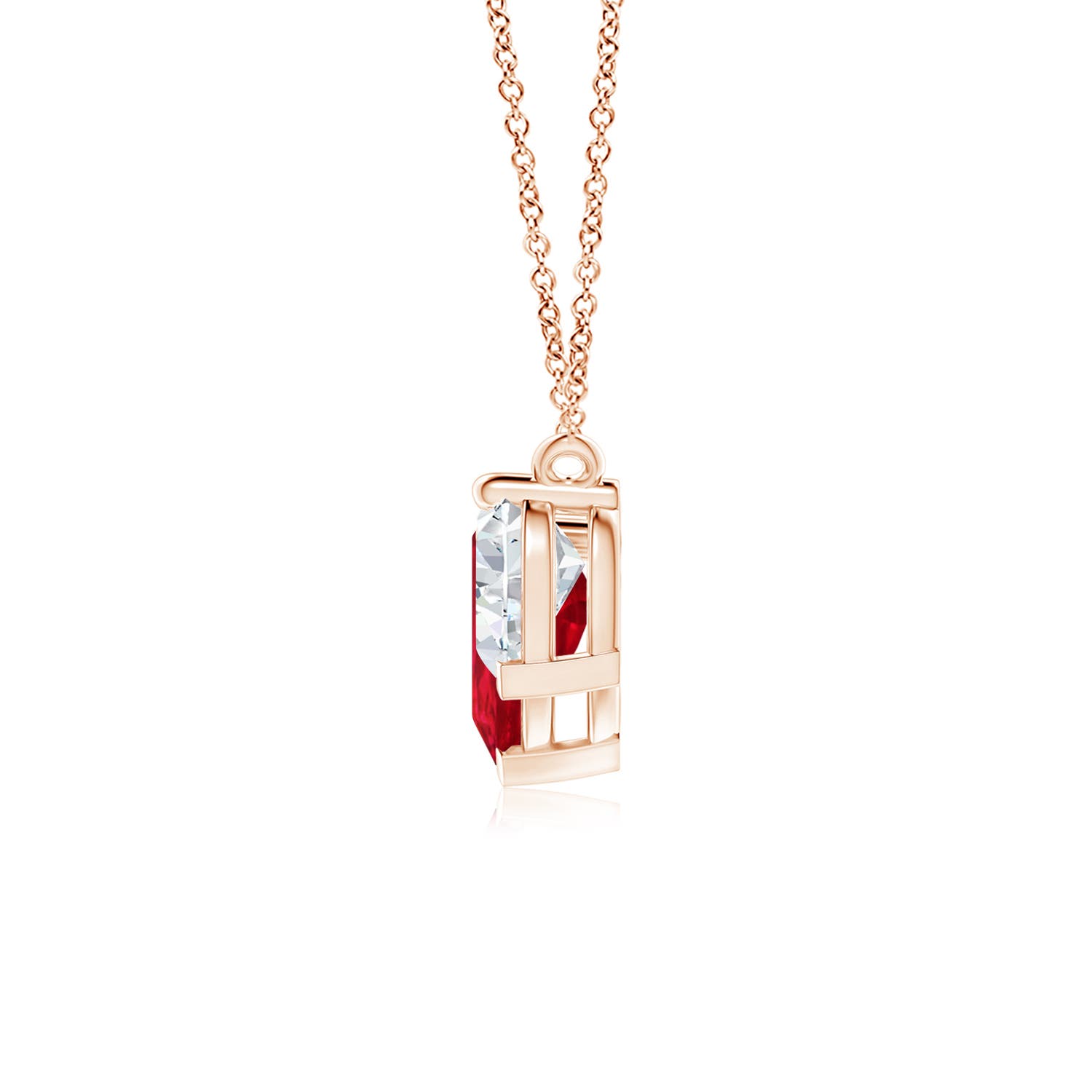 AAA - Ruby / 3.32 CT / 18 KT Rose Gold