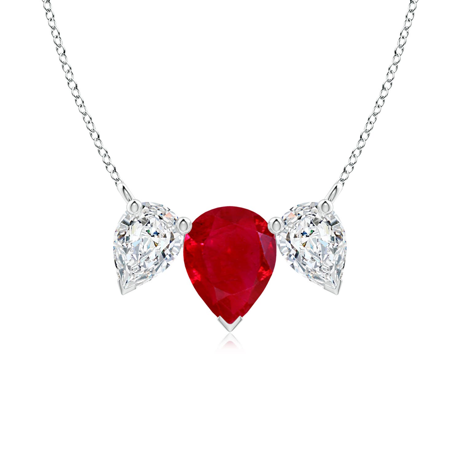 AAA - Ruby / 3.32 CT / 18 KT White Gold