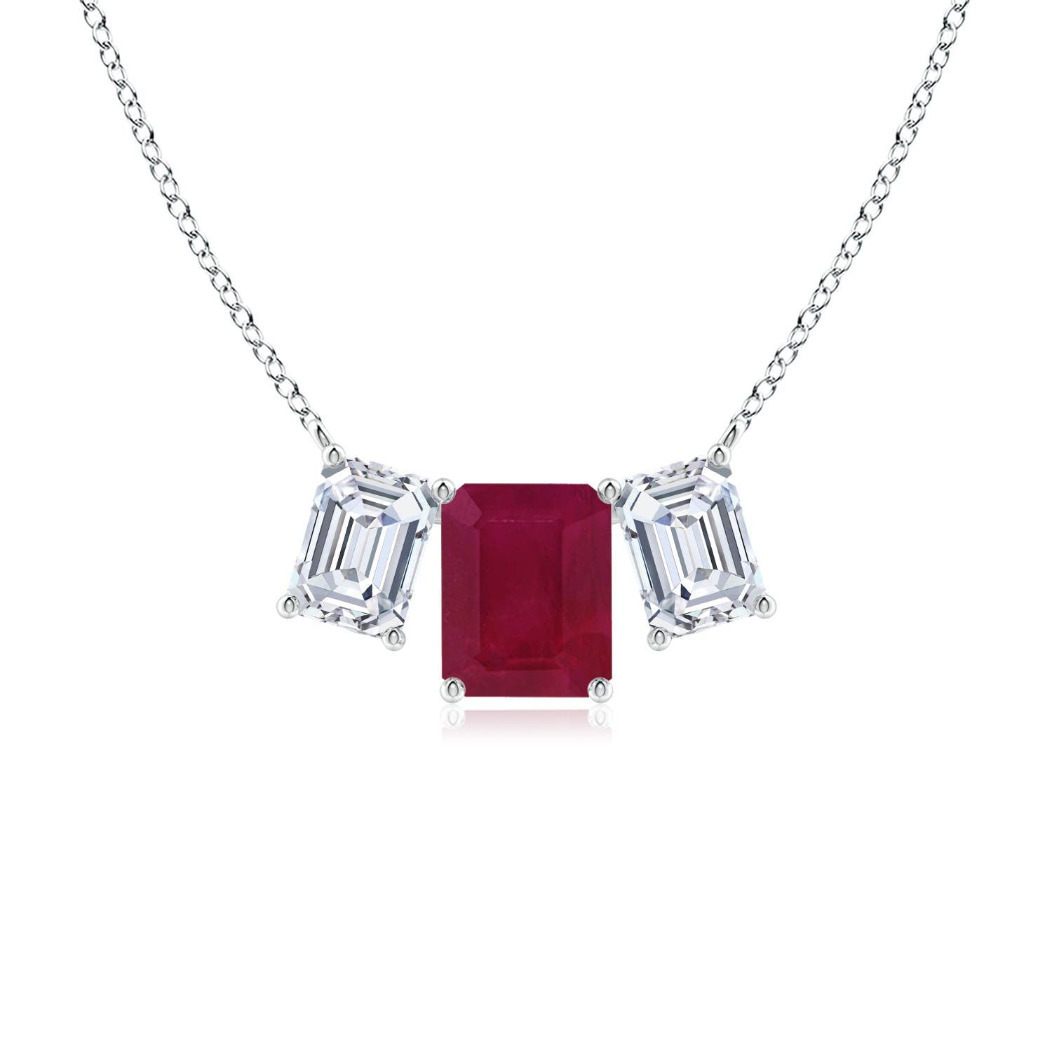 A - Ruby / 7.8 CT / 18 KT White Gold