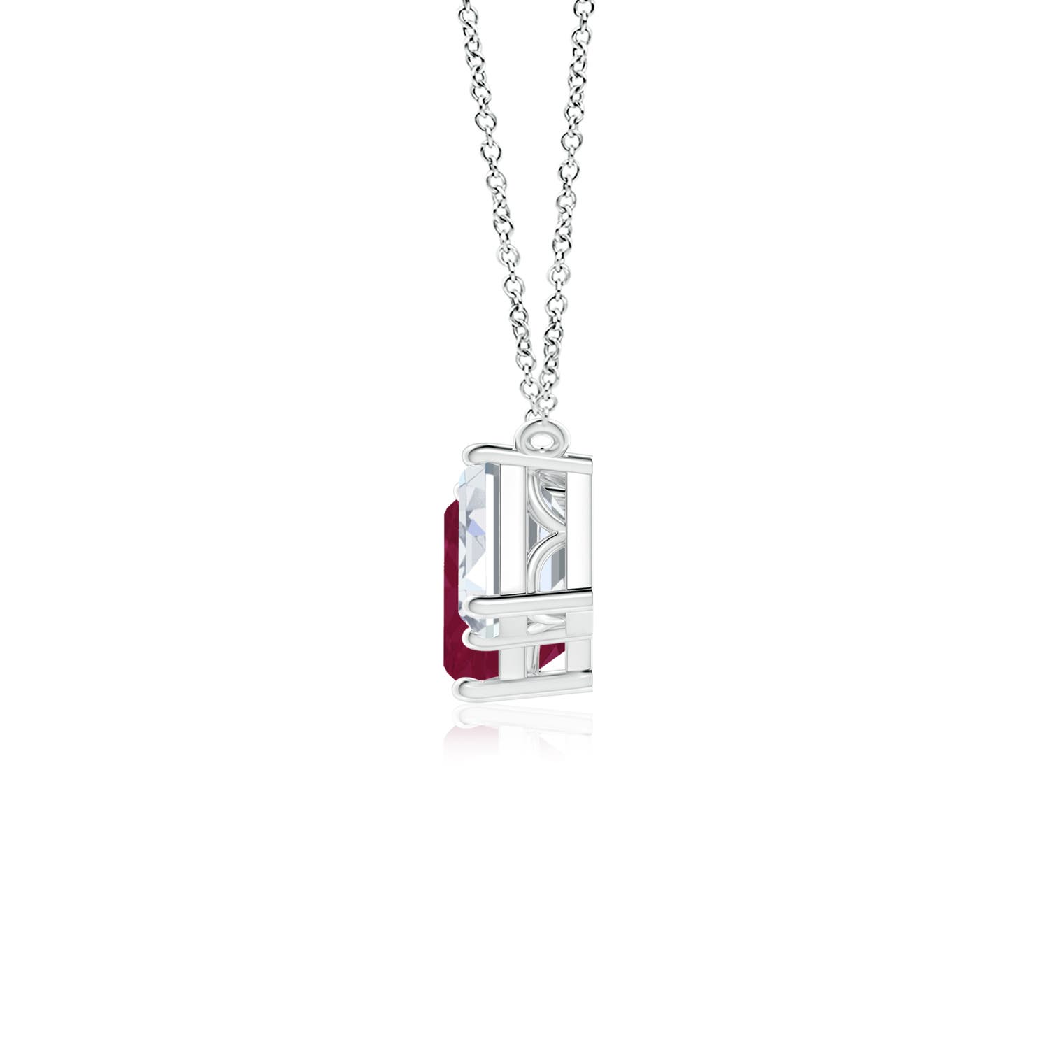 A - Ruby / 7.8 CT / 18 KT White Gold