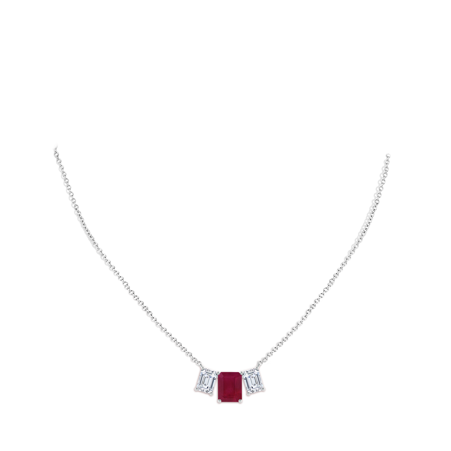 A - Ruby / 7.8 CT / 18 KT White Gold