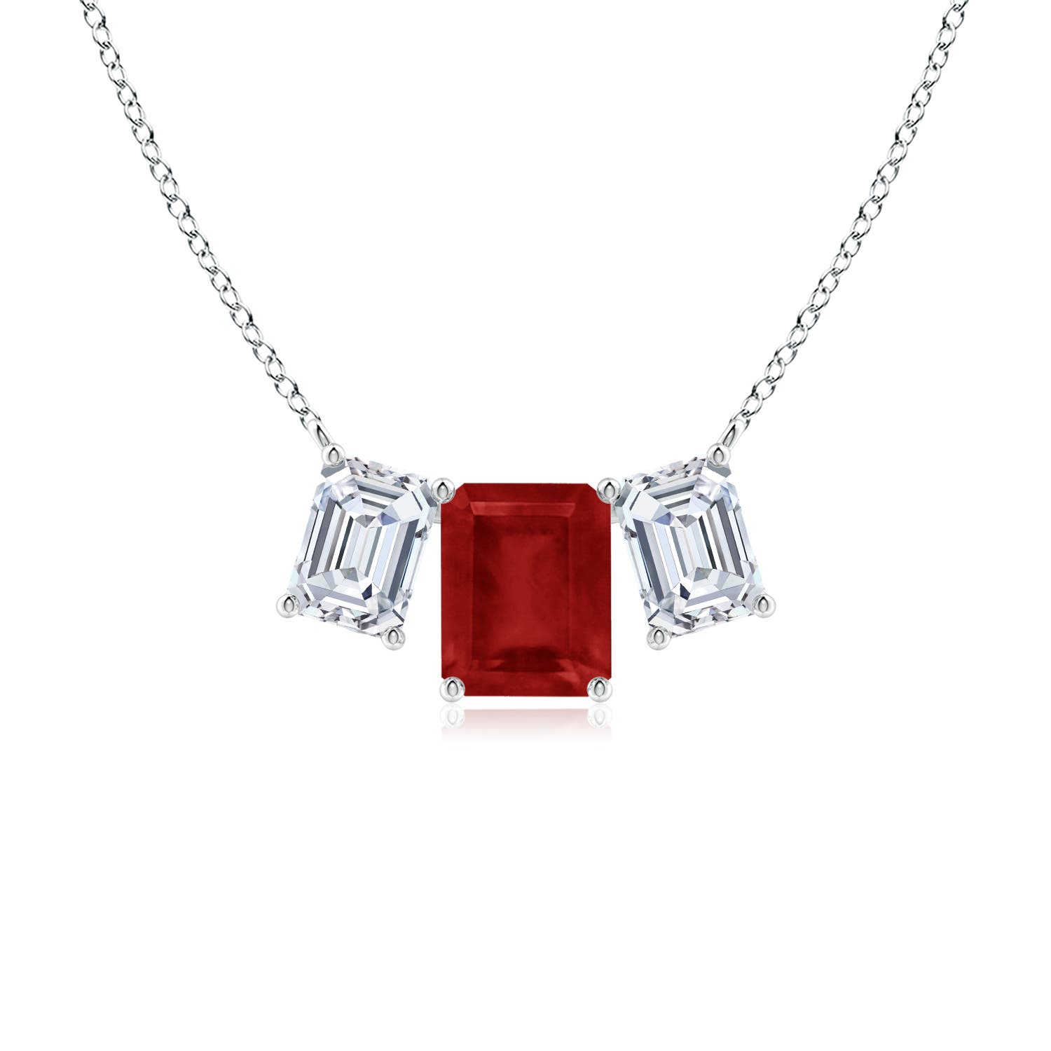 AA - Ruby / 7.8 CT / 18 KT White Gold