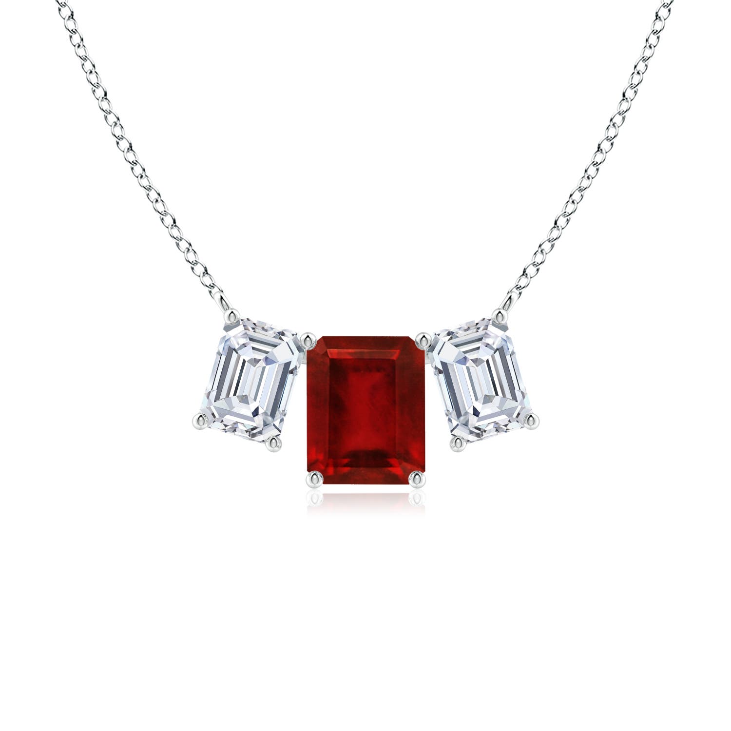 AAAA - Ruby / 7.8 CT / 18 KT White Gold