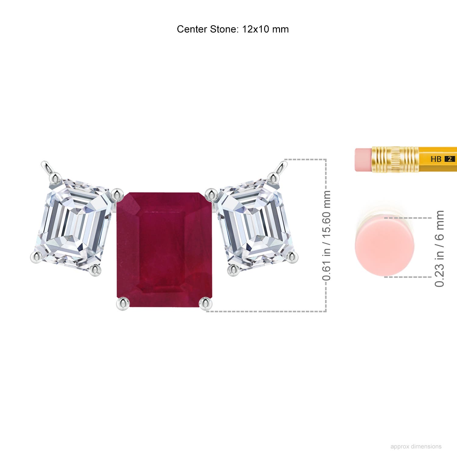 A - Ruby / 12.03 CT / 18 KT White Gold