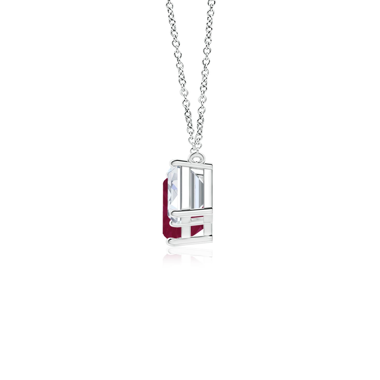 A - Ruby / 5.34 CT / 18 KT White Gold