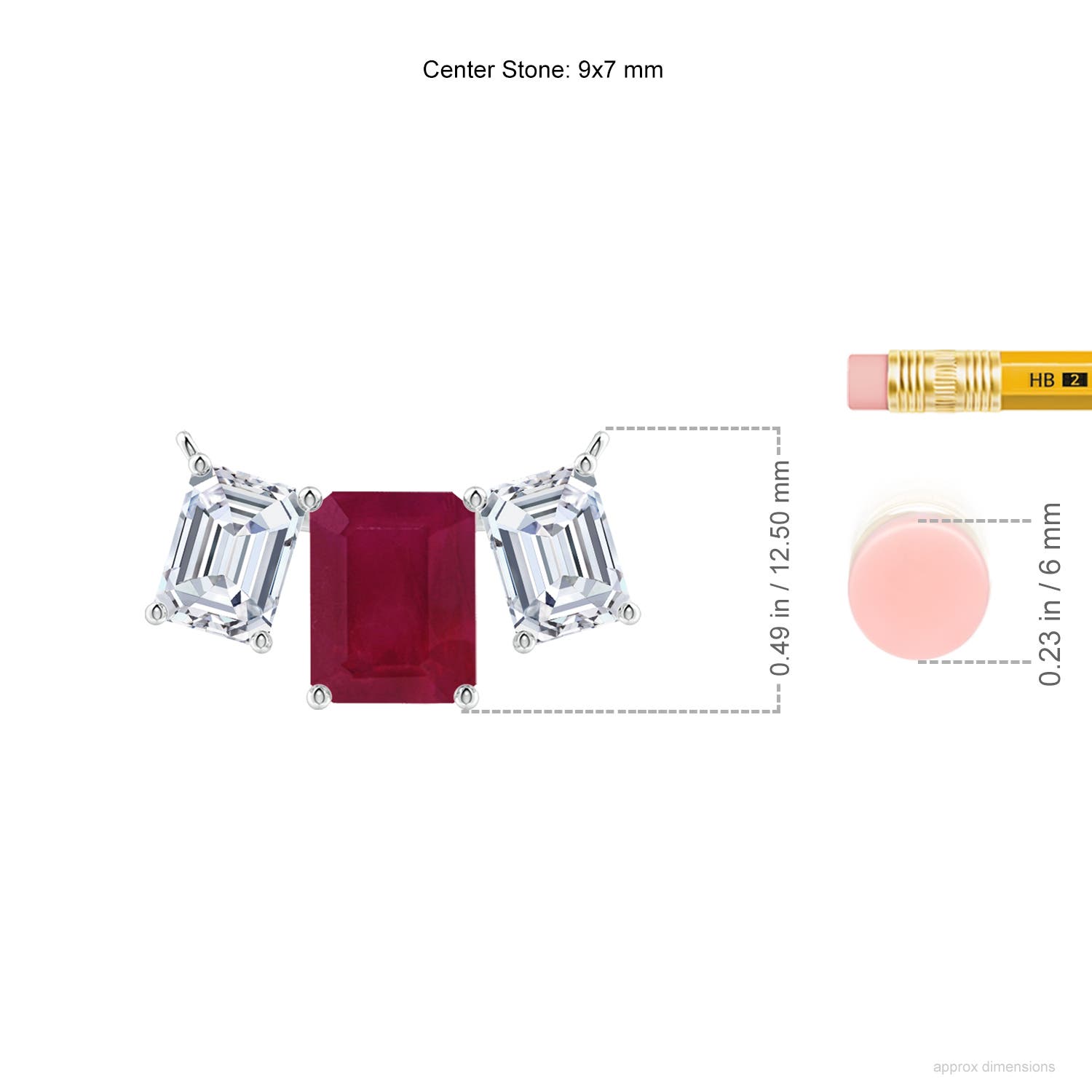 A - Ruby / 5.34 CT / 18 KT White Gold