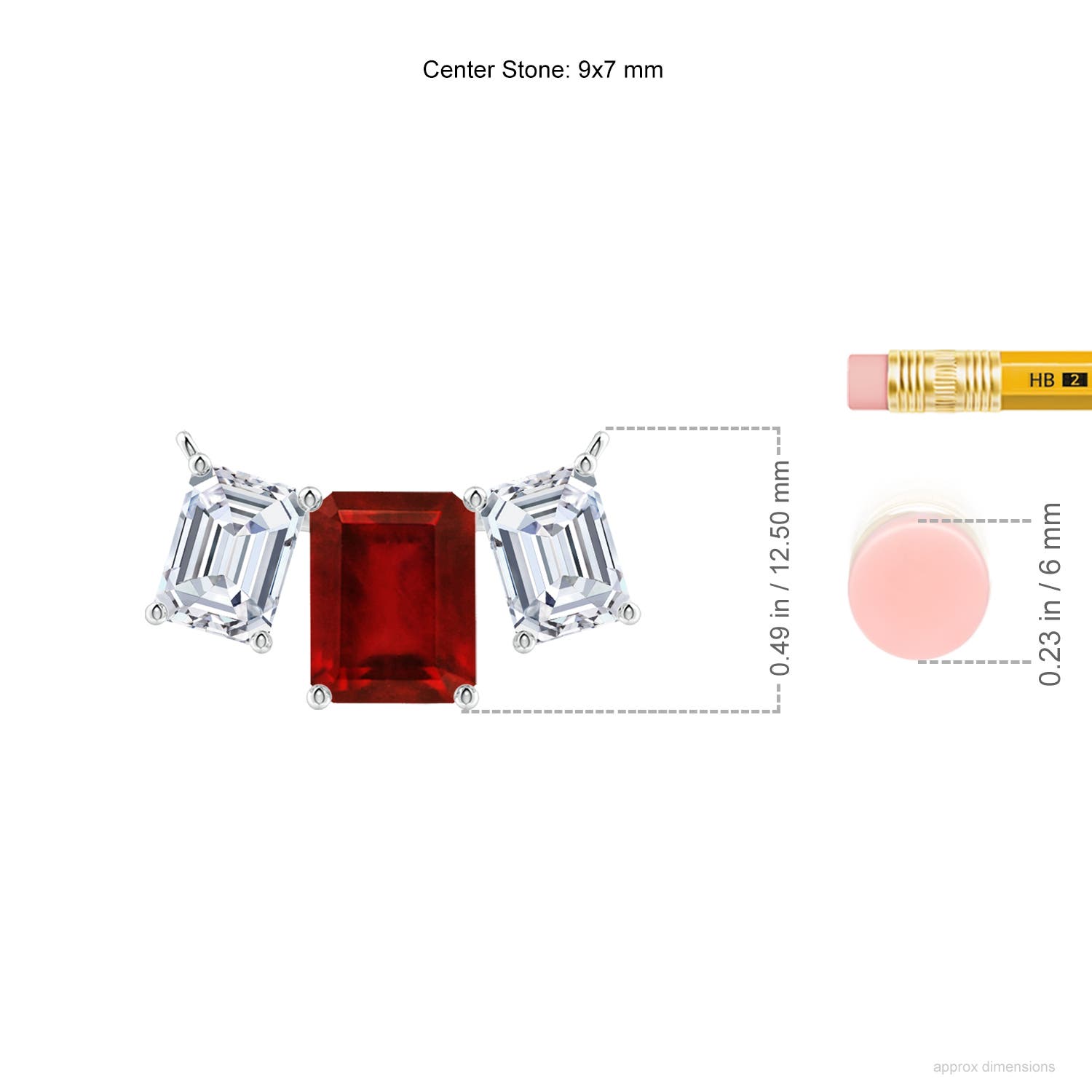 AAAA - Ruby / 5.34 CT / 18 KT White Gold