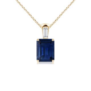 Emerald Cut AAA Blue Sapphire