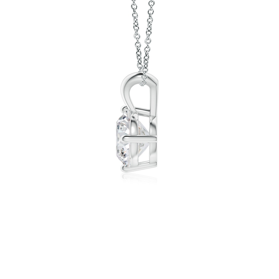 6.4mm HSI2 Round Diamond Solitaire V-Bale Pendant in White Gold side 199