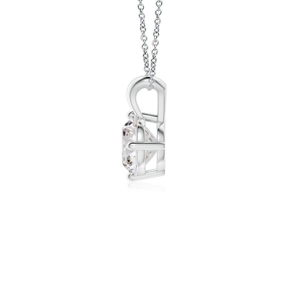 6.4mm IJI1I2 Round Diamond Solitaire V-Bale Pendant in White Gold side 199
