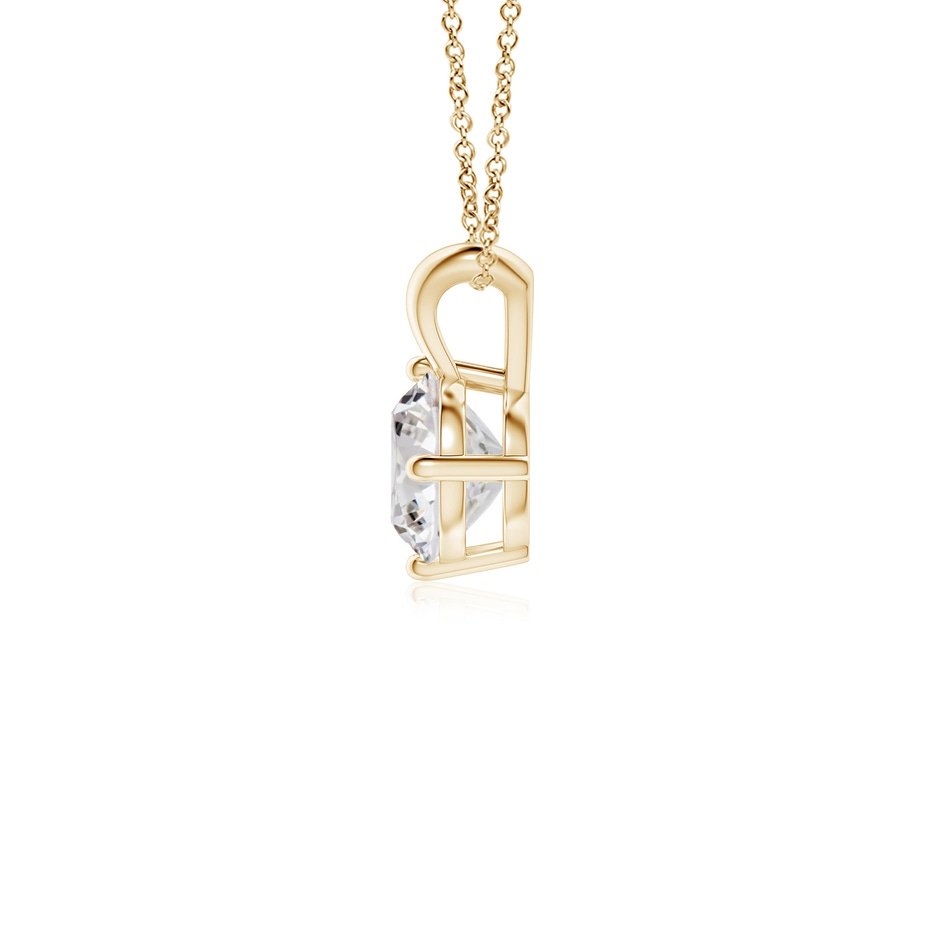 6.4mm IJI1I2 Round Diamond Solitaire V-Bale Pendant in Yellow Gold side 199