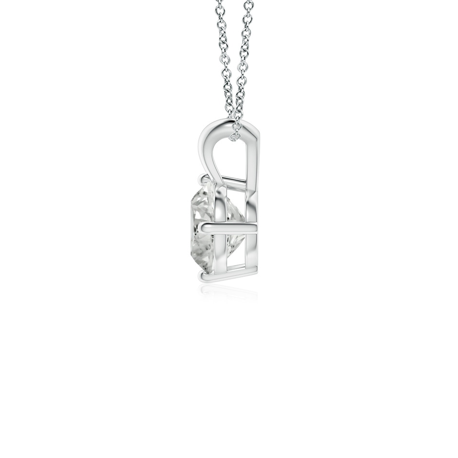 6.4mm KI3 Round Diamond Solitaire V-Bale Pendant in White Gold side 199