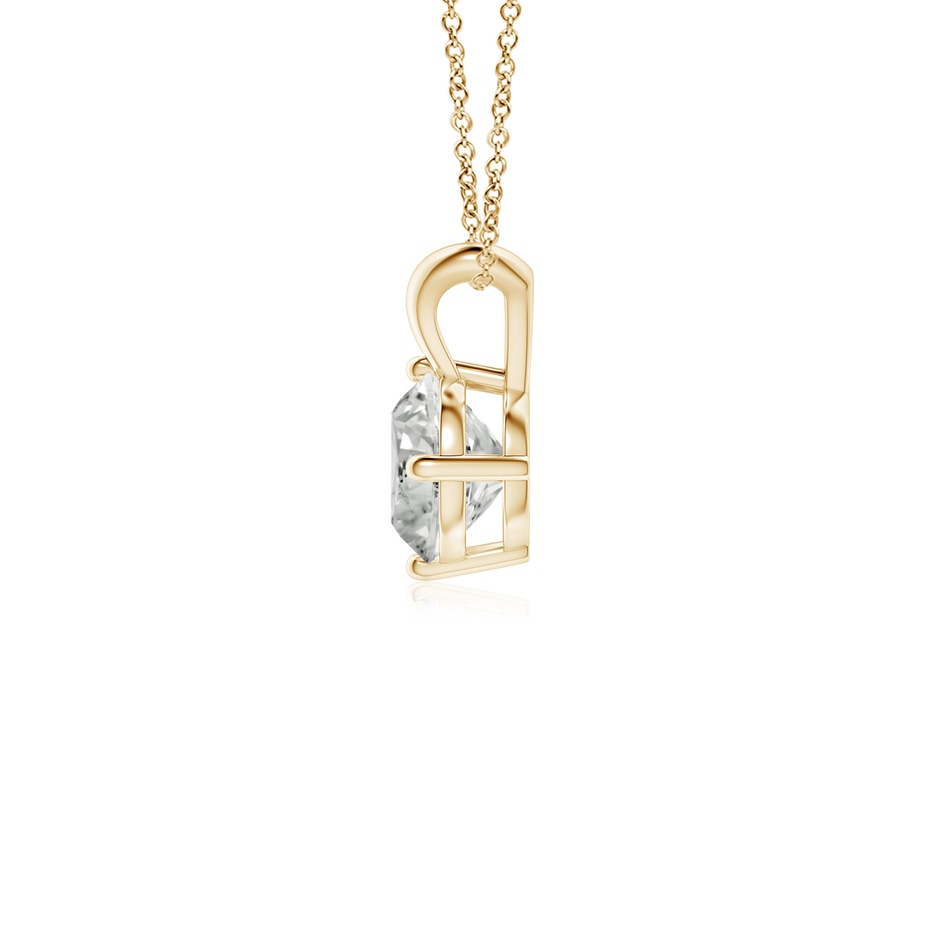 6.4mm KI3 Round Diamond Solitaire V-Bale Pendant in Yellow Gold side 199