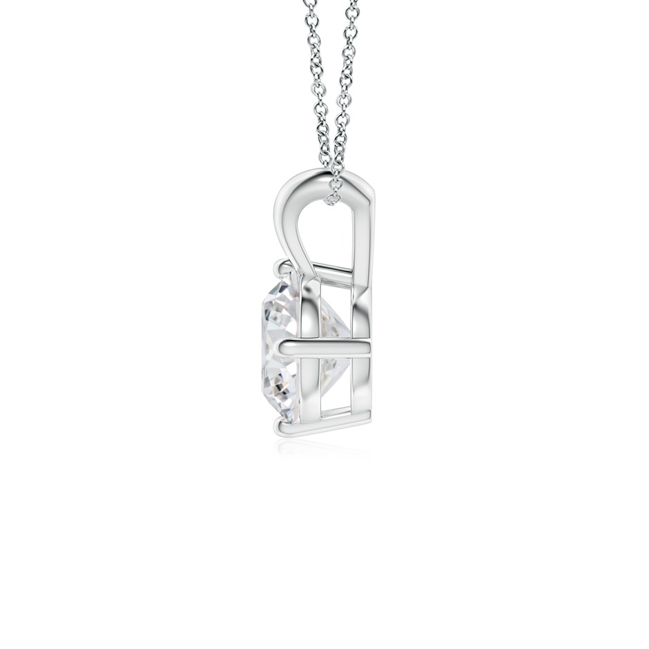 7.4mm HSI2 Round Diamond Solitaire V-Bale Pendant in White Gold side 199