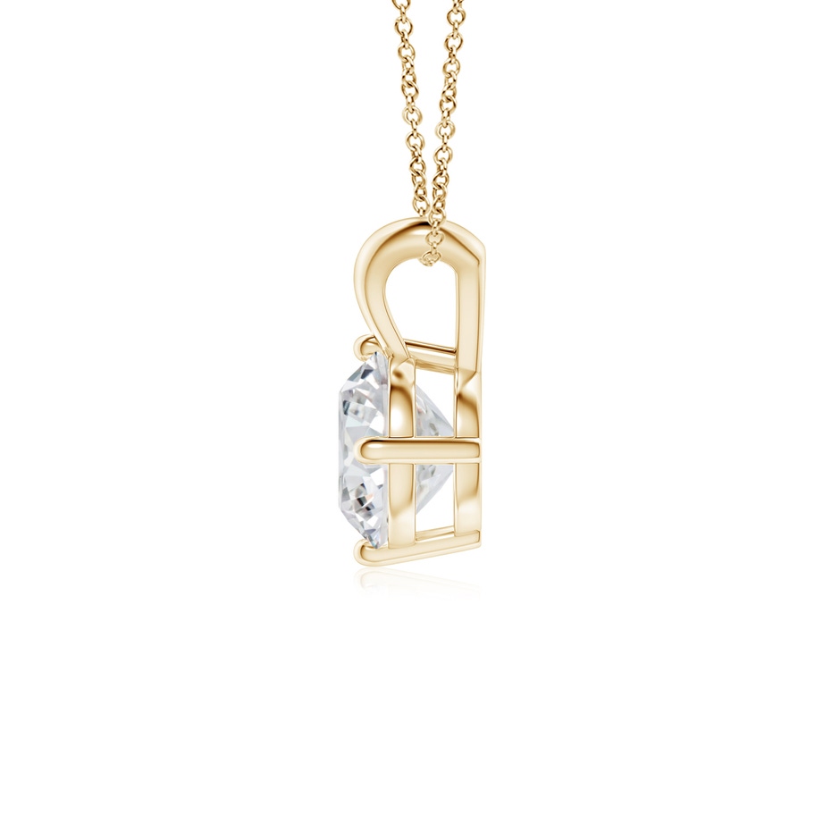 7.4mm HSI2 Round Diamond Solitaire V-Bale Pendant in Yellow Gold side 199