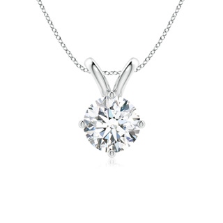 8mm GVS2 Round Diamond Solitaire V-Bale Pendant in P950 Platinum