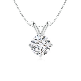 8mm HSI2 Round Diamond Solitaire V-Bale Pendant in P950 Platinum