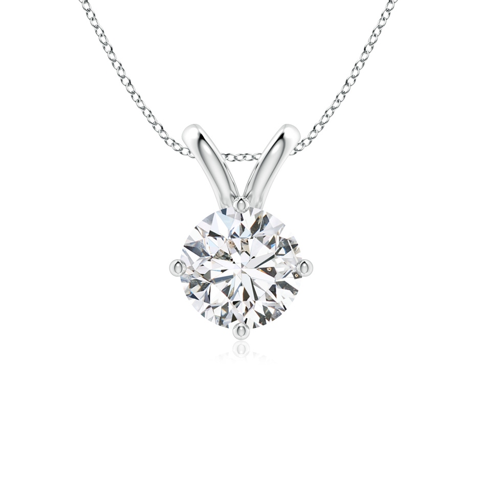 8mm HSI2 Round Diamond Solitaire V-Bale Pendant in P950 Platinum 