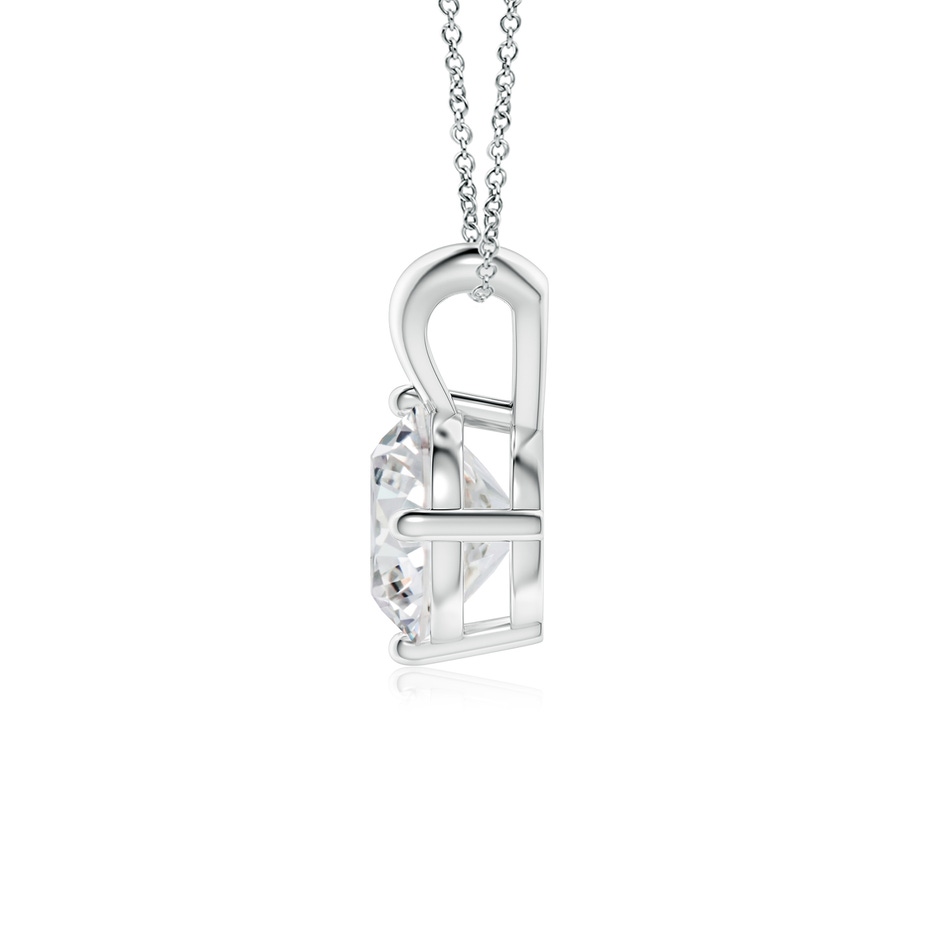 8mm HSI2 Round Diamond Solitaire V-Bale Pendant in P950 Platinum side 199