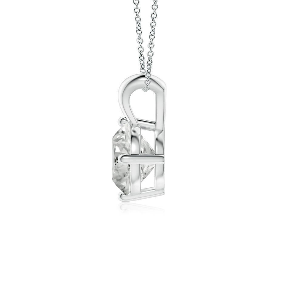 8mm KI3 Round Diamond Solitaire V-Bale Pendant in P950 Platinum side 199