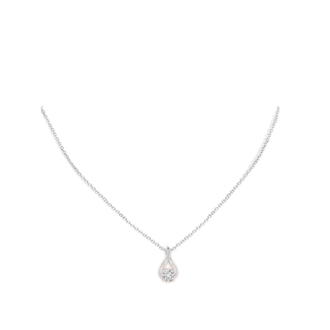 Round Diamond Infinity Twist Pendant with Accents