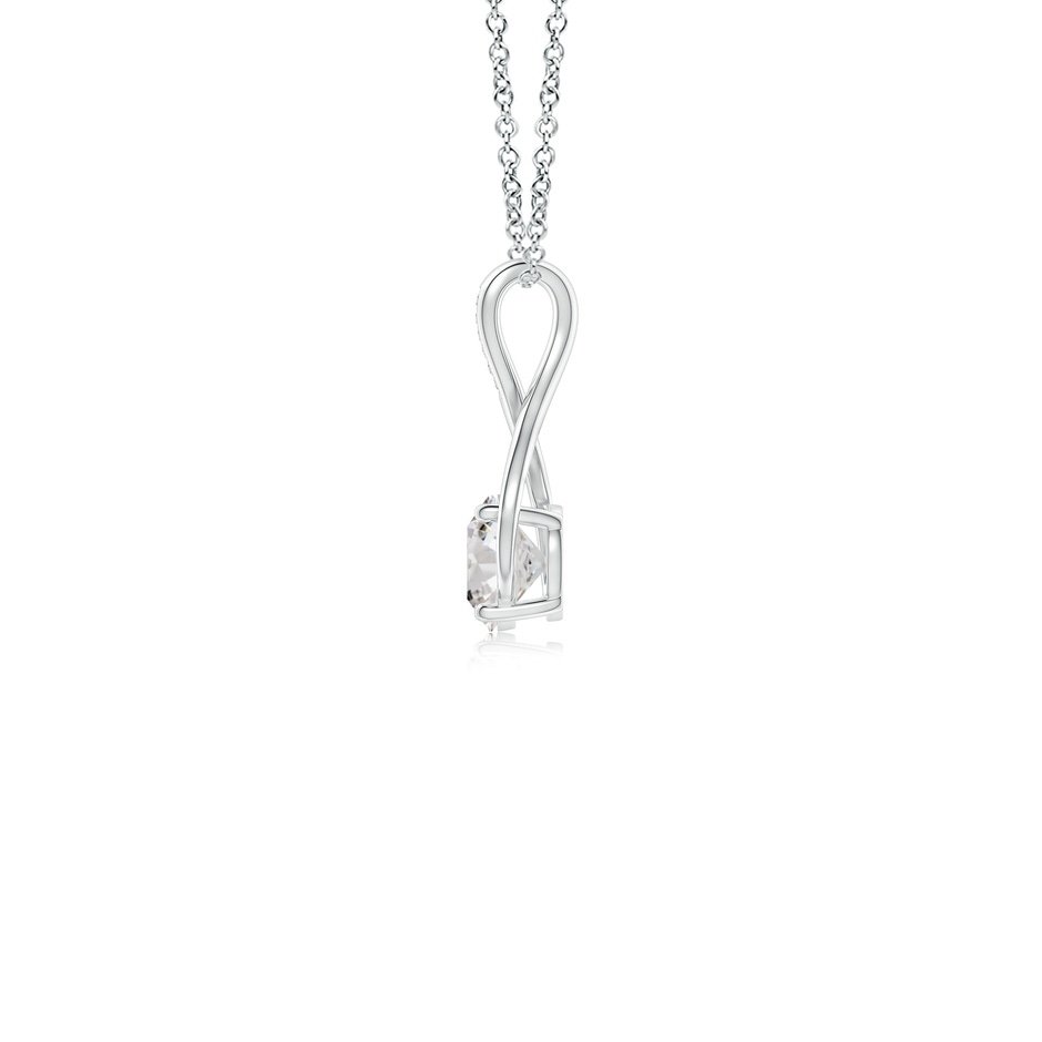 6.4mm IJI1I2 Round Diamond Infinity Twist Pendant with Accents in White Gold side 199