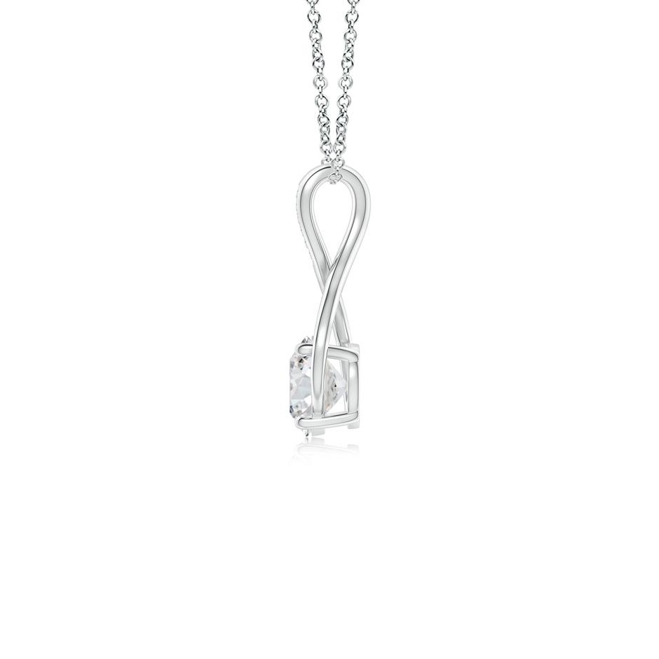 7.4mm HSI2 Round Diamond Infinity Twist Pendant with Accents in P950 Platinum side 199