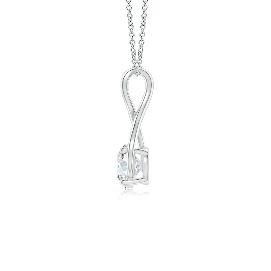 8mm GVS2 Round Diamond Infinity Twist Pendant with Accents in P950 Platinum side 199