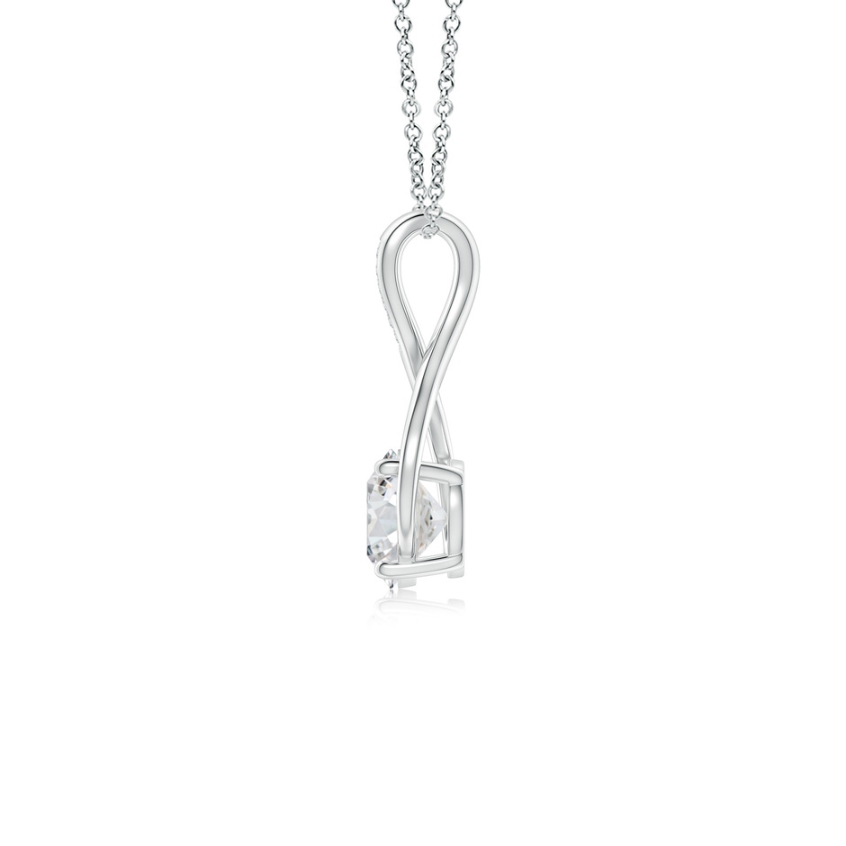 8mm HSI2 Round Diamond Infinity Twist Pendant with Accents in P950 Platinum side 199