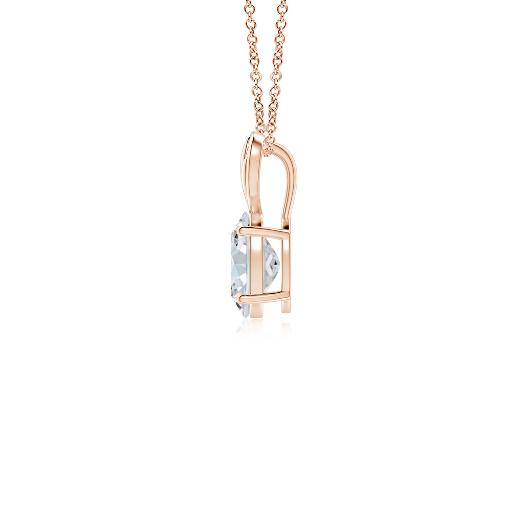 7.7x5.7mm GVS2 Solitaire Oval Diamond Classic Pendant in Rose Gold Side 199