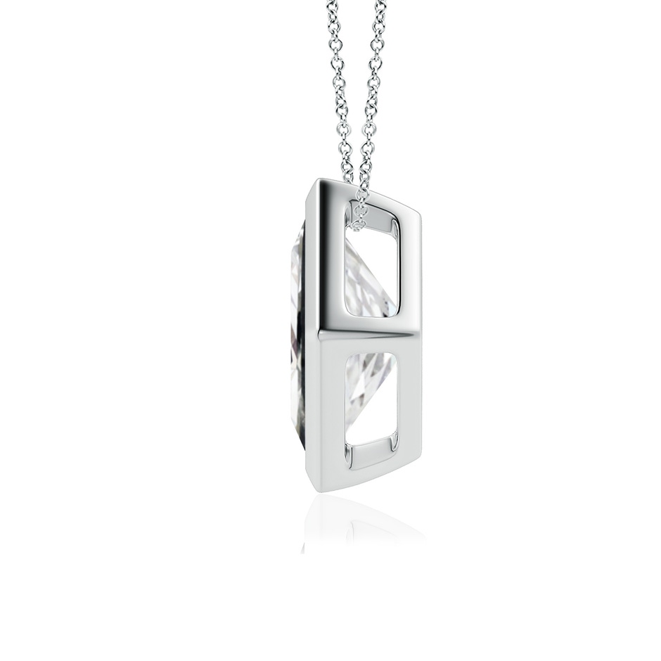 7.9mm IJI1I2 Bezel-Set Princess-Cut Diamond Solitaire Pendant in P950 Platinum side 199
