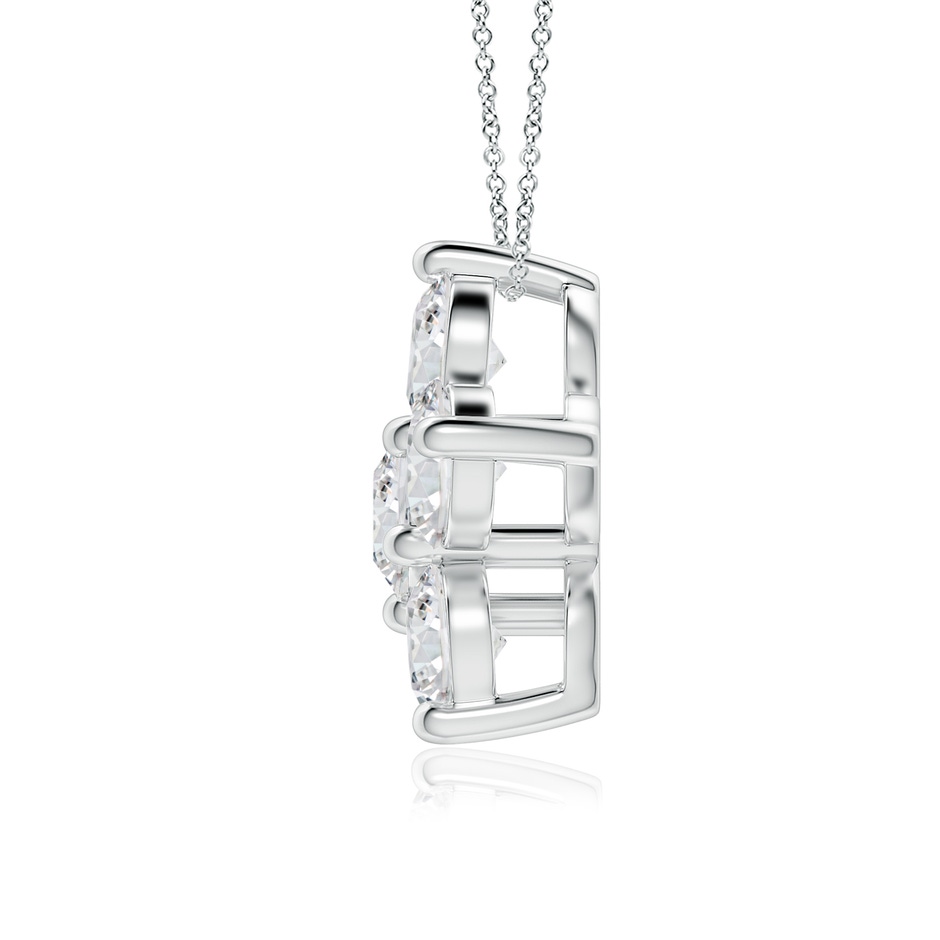 4.5mm HSI2 Round Diamond Floral Clustre Pendant in White Gold side 199