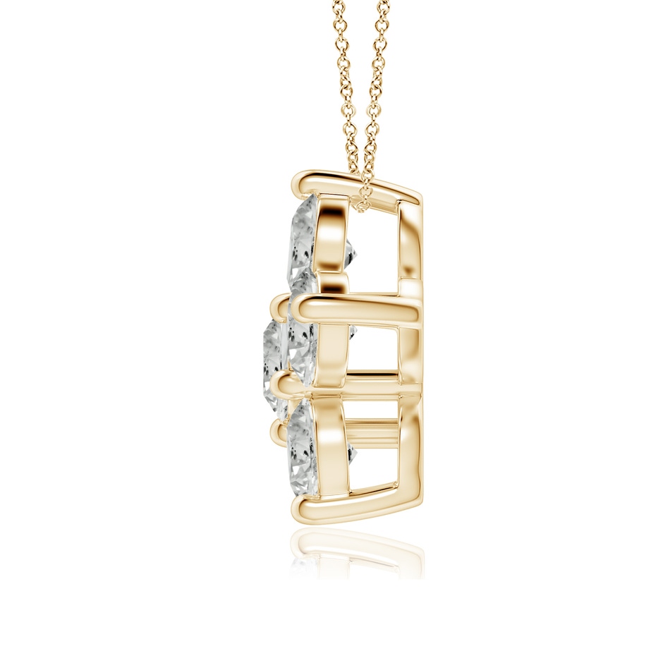 4.5mm KI3 Round Diamond Floral Cluster Pendant in Yellow Gold side 199