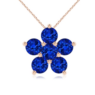 Round Lab-Grown Lab Grown Blue Sapphire