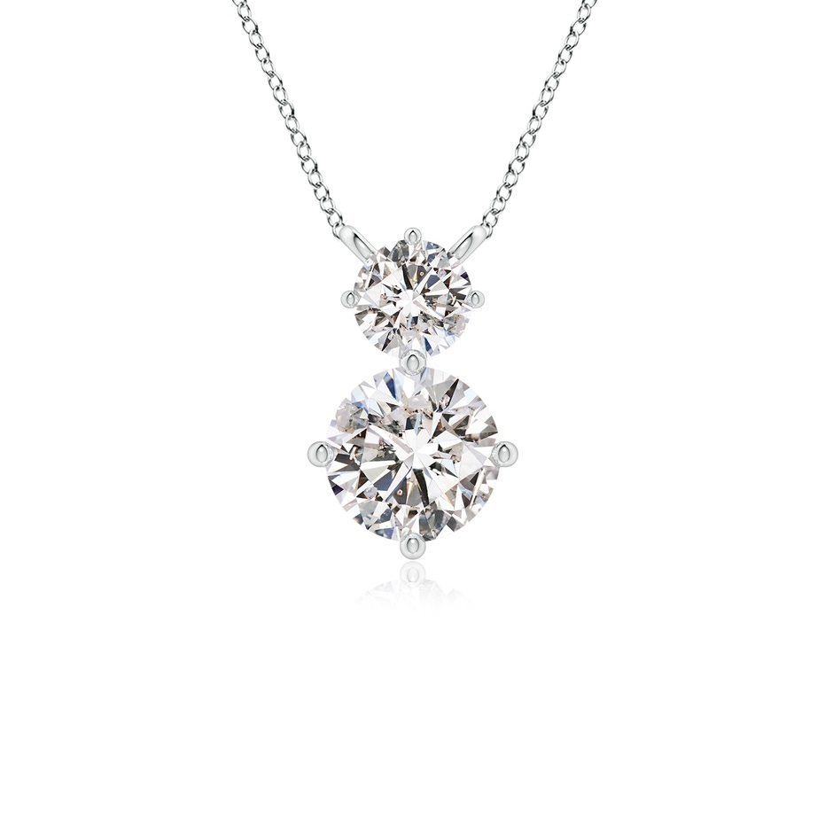 5.9mm IJI1I2 Round Diamond Two Stone Pendant in P950 Platinum 