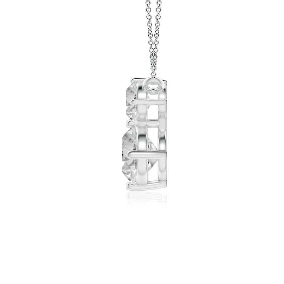 5.9mm KI3 Round Diamond Two Stone Pendant in P950 Platinum side 199