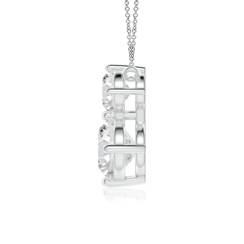 7.4mm HSI2 Round Diamond Two Stone Pendant in White Gold side 199